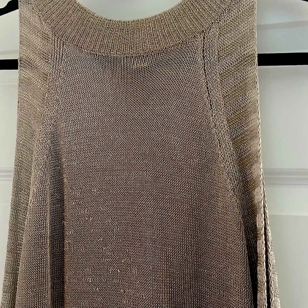 Mesh, gold, with silver tones cutout tank